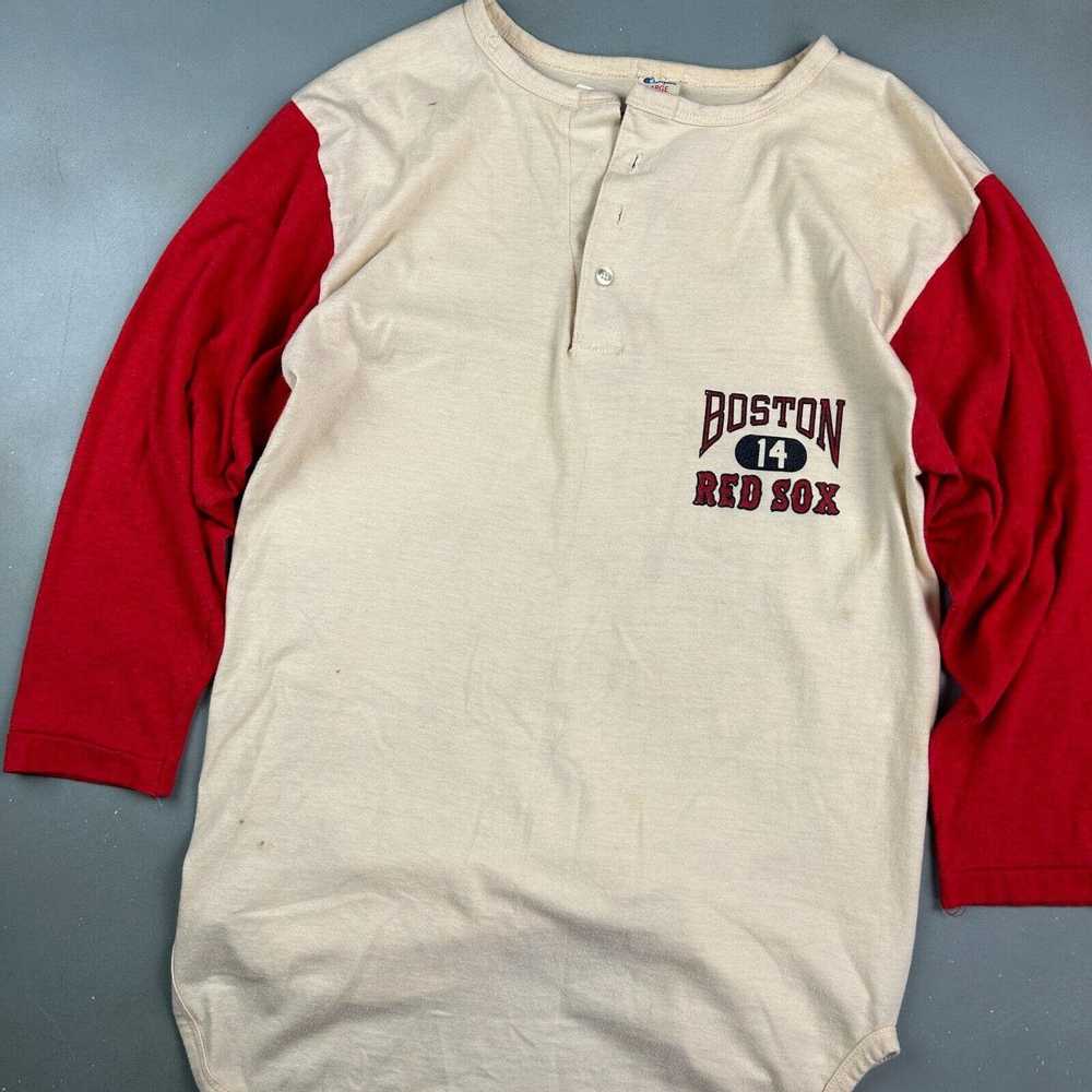 Champion VINTAGE 80s | Boston Red Sox Henley 3/4 … - image 2