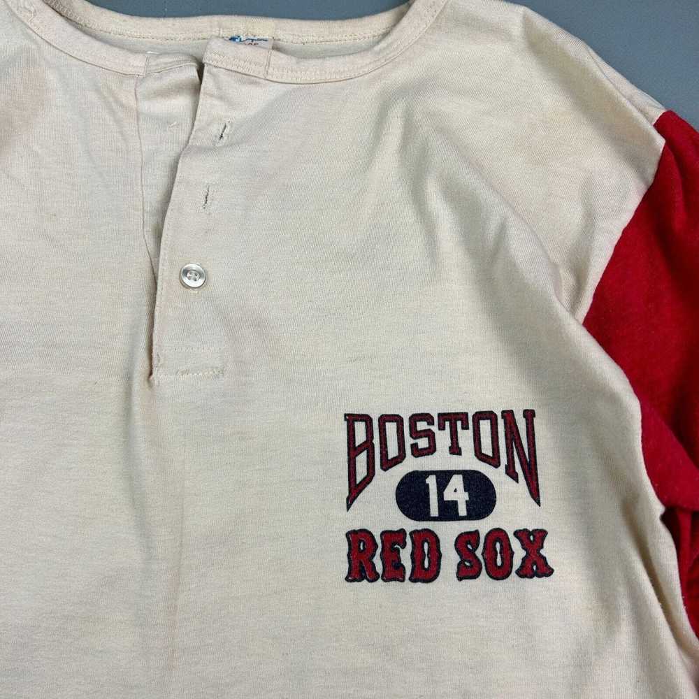 Champion VINTAGE 80s | Boston Red Sox Henley 3/4 … - image 3