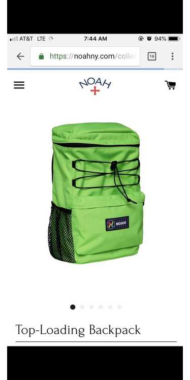 Noah Noah NYC Top Loading Backpack Bag Lime Green