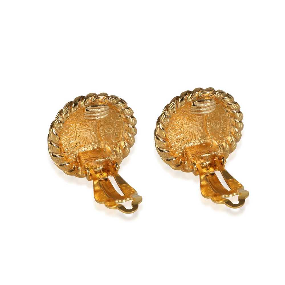 Chanel Vintage Chanel Gold-Tone CC Button Rope Ed… - image 3