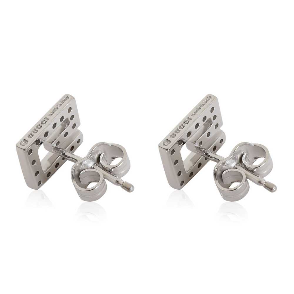 Gucci Gucci Petite Diamond G Stud Earrings in 18k… - image 3