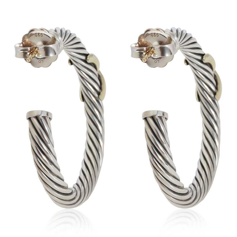 David Yurman David Yurman X Hoop Earrings in 14k … - image 3