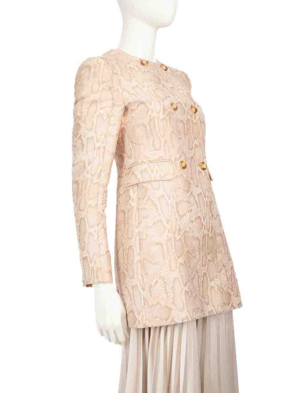 Stella McCartney Beige Snakeskin Pattern Coat - image 2