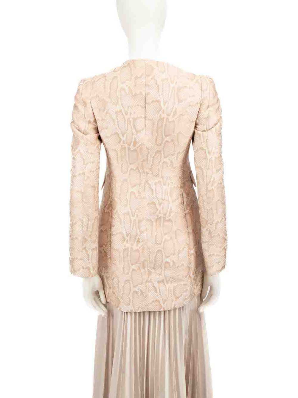 Stella McCartney Beige Snakeskin Pattern Coat - image 3