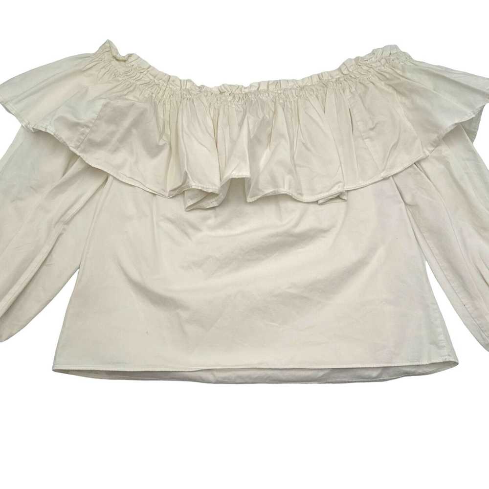 Alexis Alexis Off Shoulder White Ruffle Pullover … - image 3