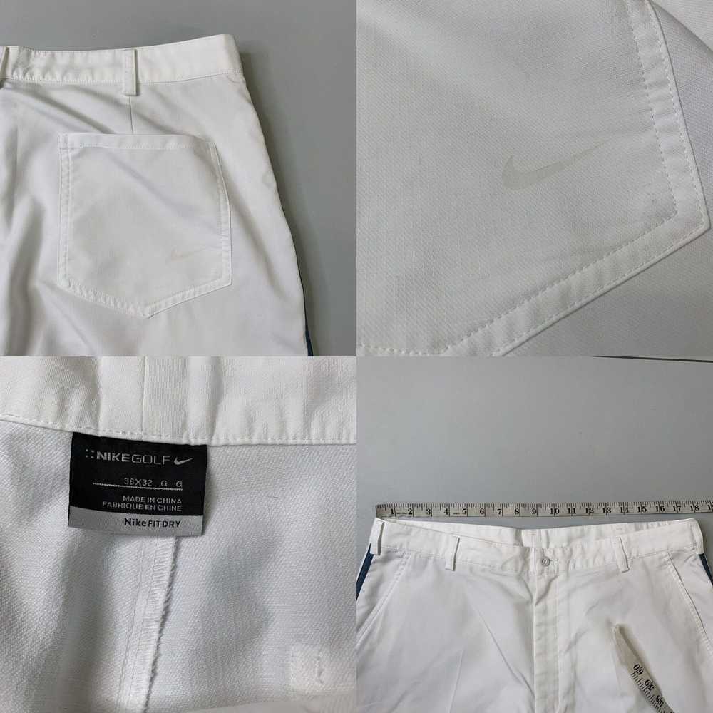 Nike Mens Nike Golf Pants 36x32 White w/ Black Si… - image 4