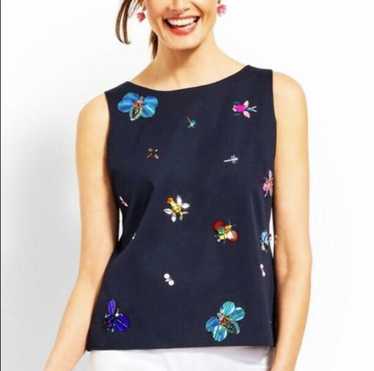 Talbots Talbots RSVP Floral Ladybird Insect Sequi… - image 1