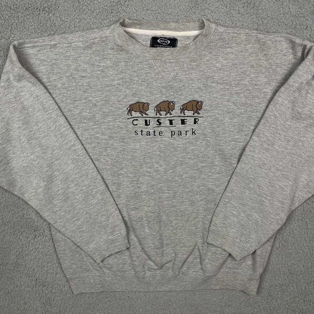 Other Vintage Custer State Park Sweater Bison Swe… - image 1