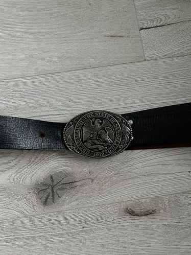Vintage texas sterling usa belt real leather authe