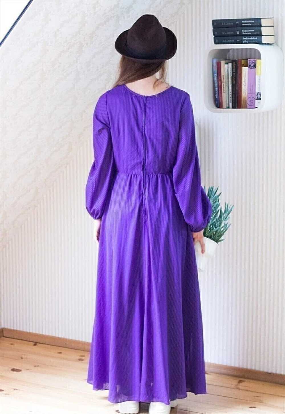 Bright purple long sleeve maxi dress - image 5