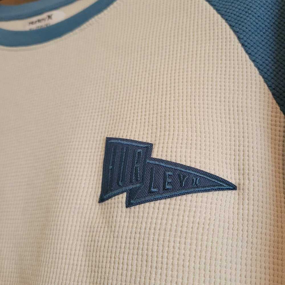 Hurley Thermal Shirt Mens XL Blue White Waffle Kn… - image 4