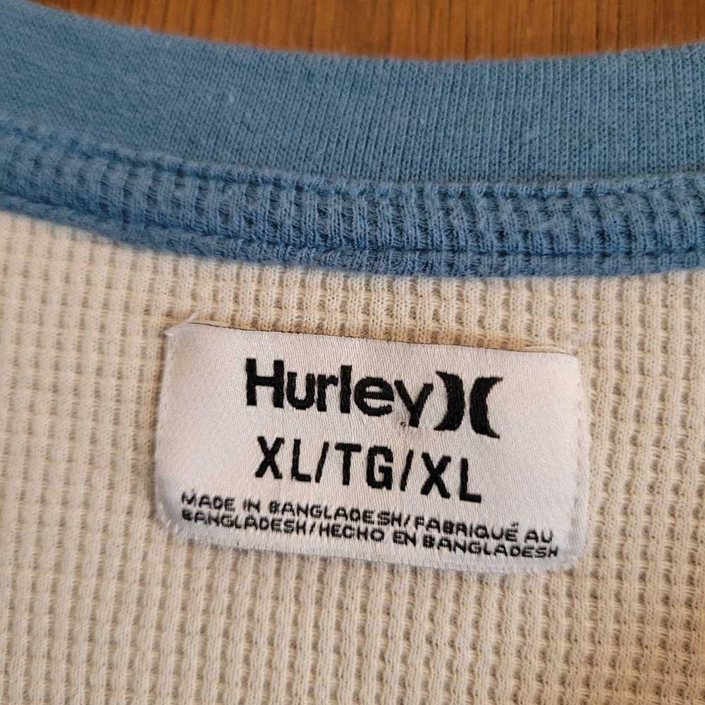 Hurley Thermal Shirt Mens XL Blue White Waffle Kn… - image 5