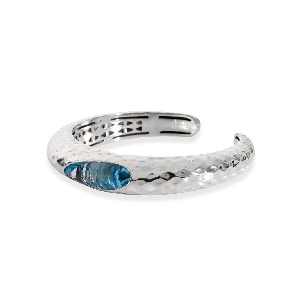 David Yurman Roberto Coin Blue Topaz Hammered Cuf… - image 2