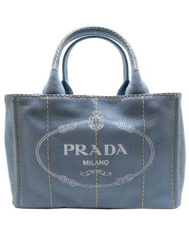 Prada Blue Canapa Logo Handbag in Excellent Condi… - image 1