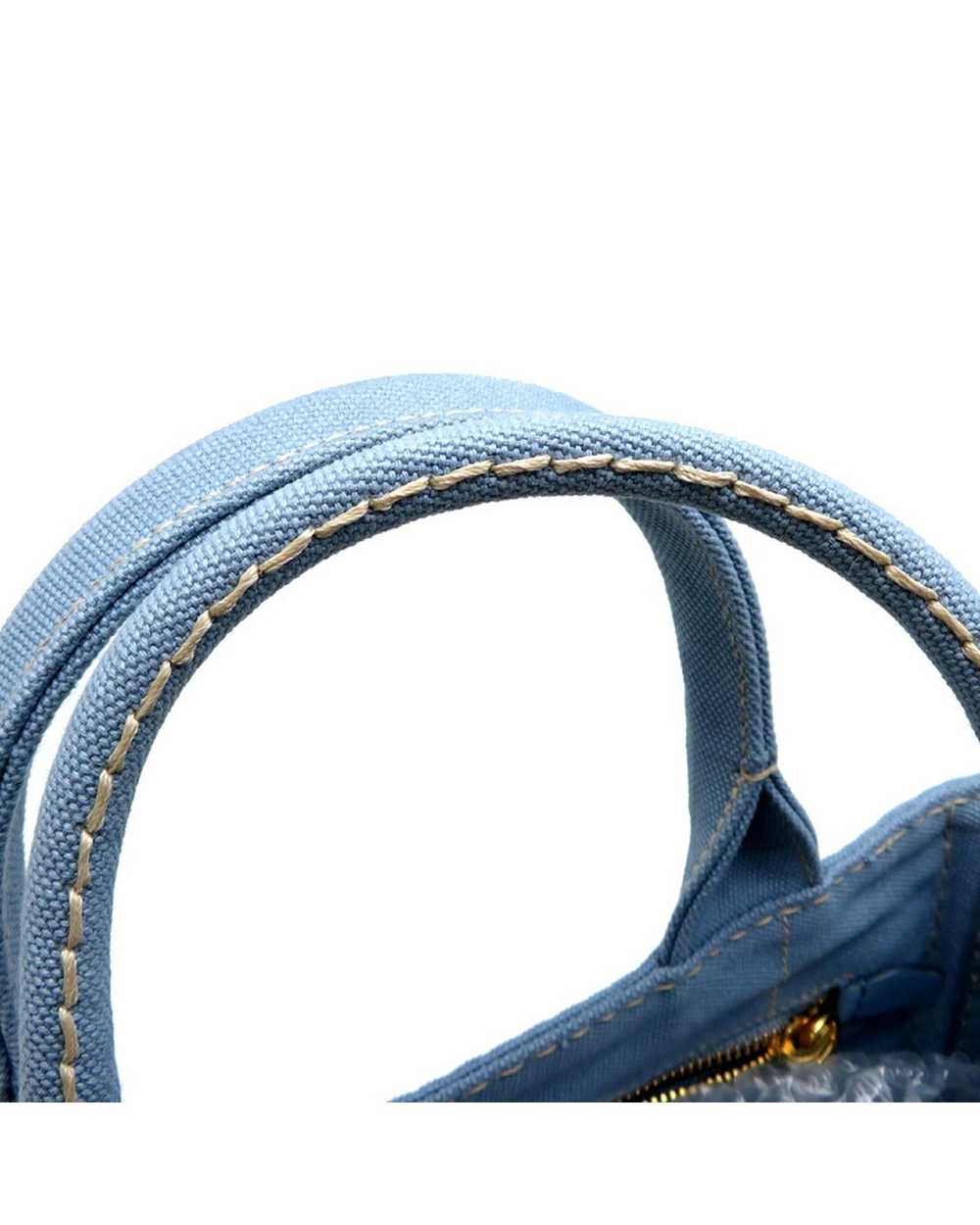 Prada Blue Canapa Logo Handbag in Excellent Condi… - image 5