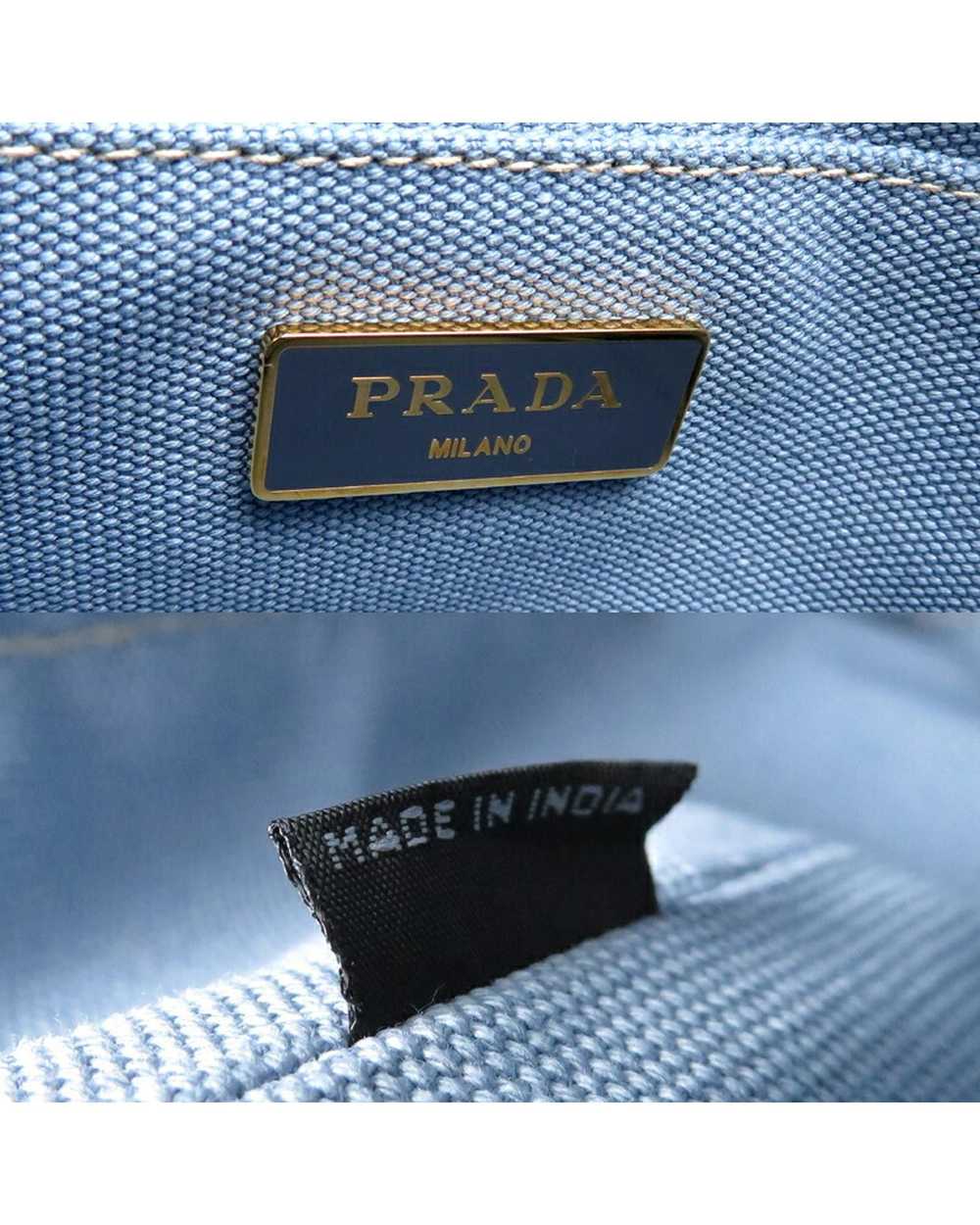 Prada Blue Canapa Logo Handbag in Excellent Condi… - image 7