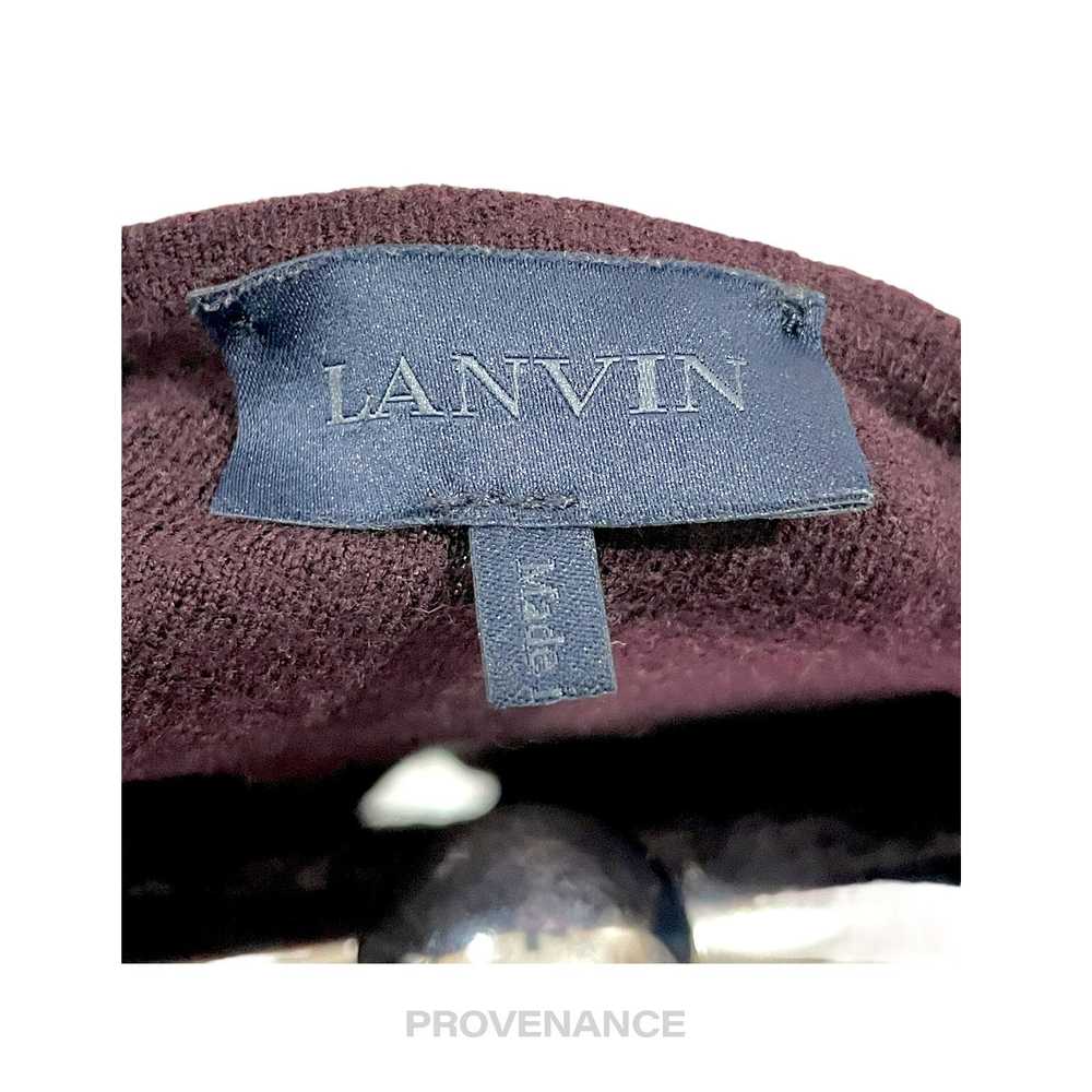 Lanvin 🔴 Lanvin Merino V-Neck Sweater - Maroon - image 5