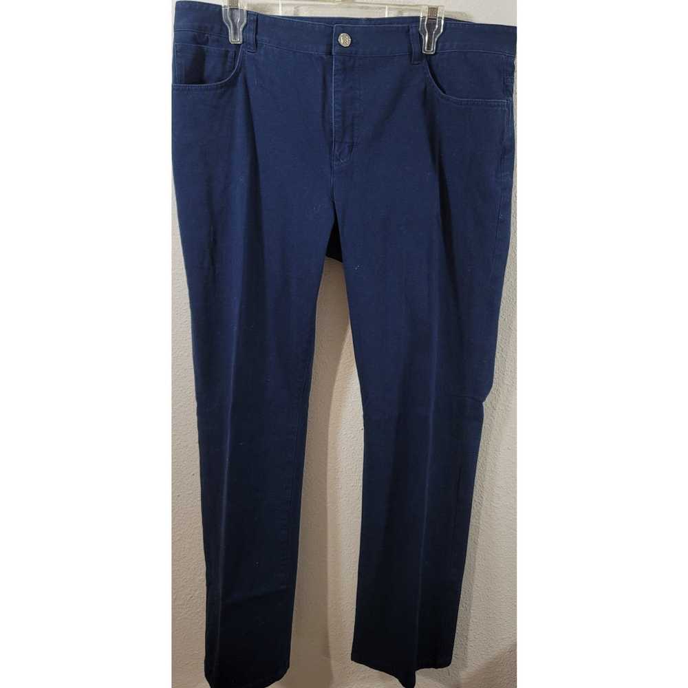 Chaps Chaps Dark Blue Flat Front Denim Jeans 16 S… - image 2