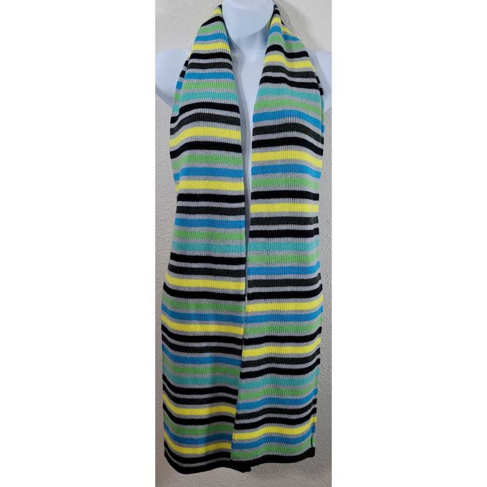 Gap Gap Charcoal Yellow Blue Green Striped Knitte… - image 1