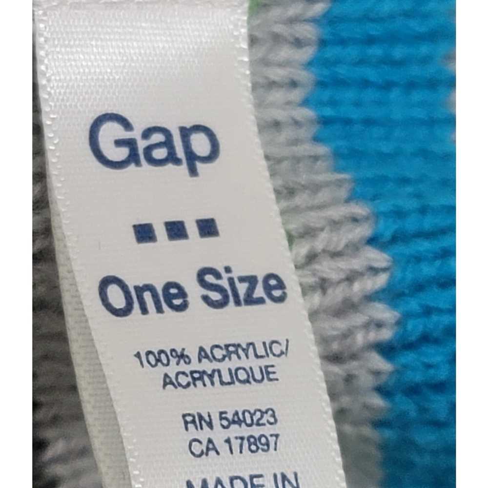 Gap Gap Charcoal Yellow Blue Green Striped Knitte… - image 3