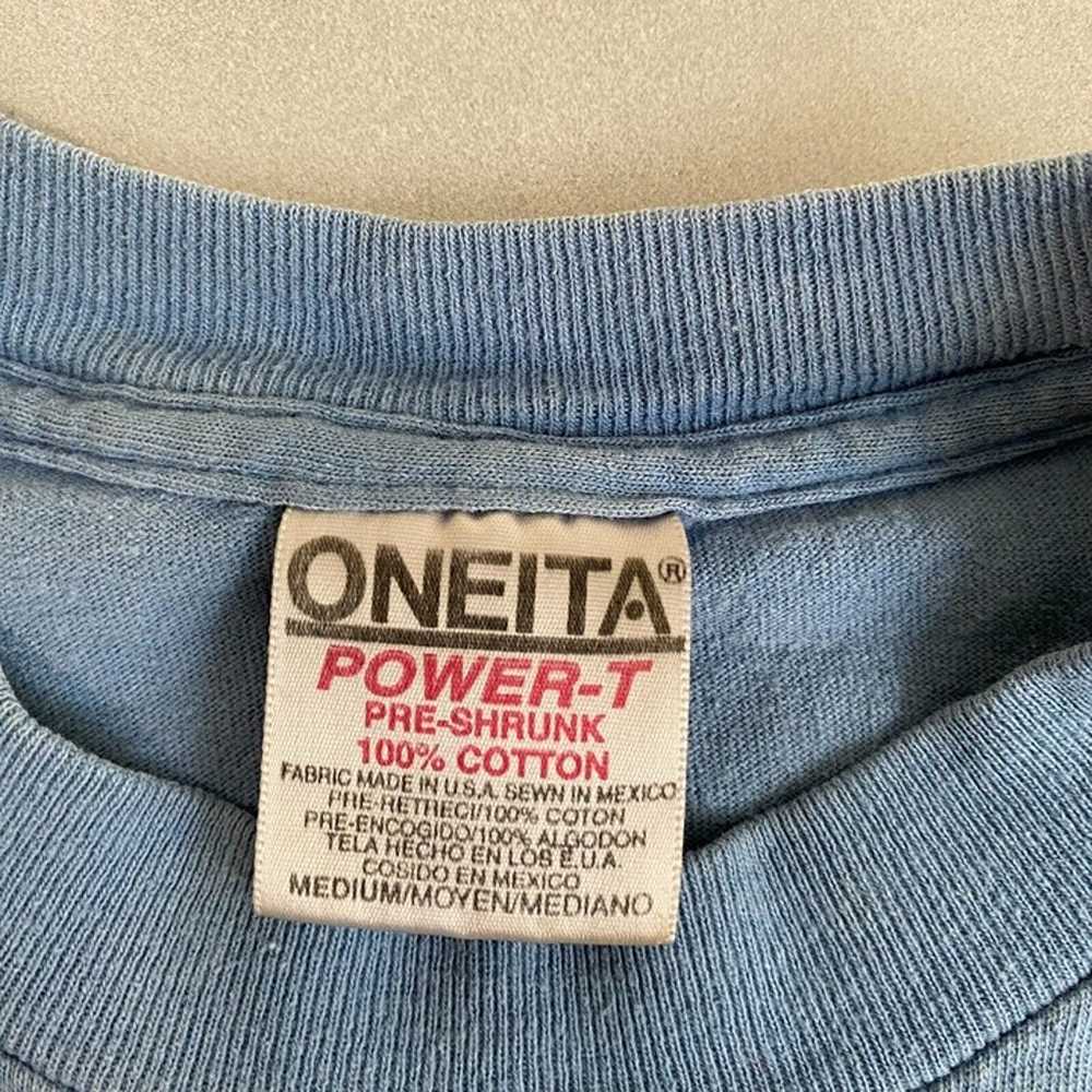 ONEITA Shirt Mens Medium Blue Redondo Beach Calif… - image 5
