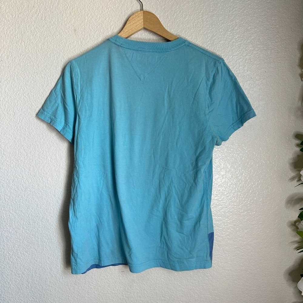 Tommy Hilfiger Shirt Mens M Medium Blue Aqua H85 … - image 2