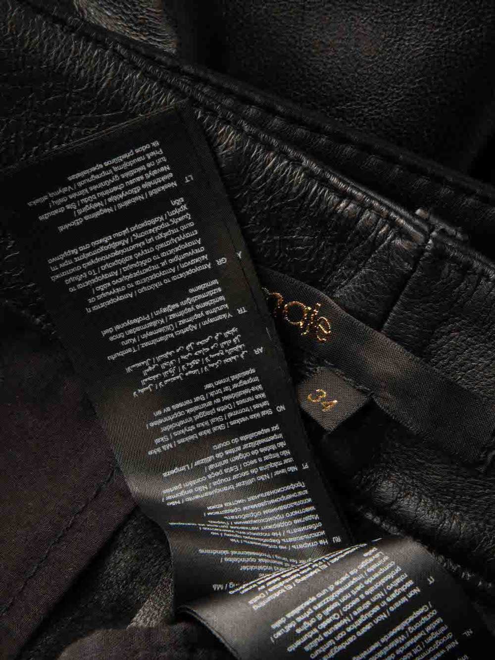Maje Black Leather Belted Shorts - image 11