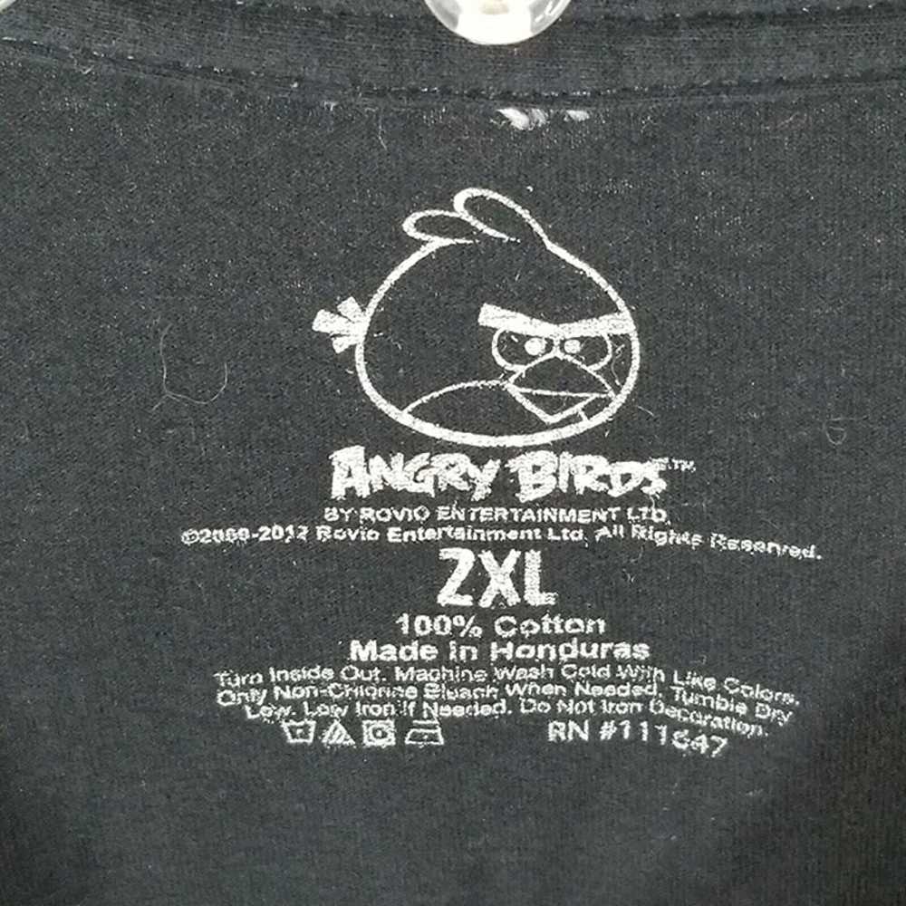 Angry Birds Tshirt Faded Worn Black Crew Neck Sho… - image 4