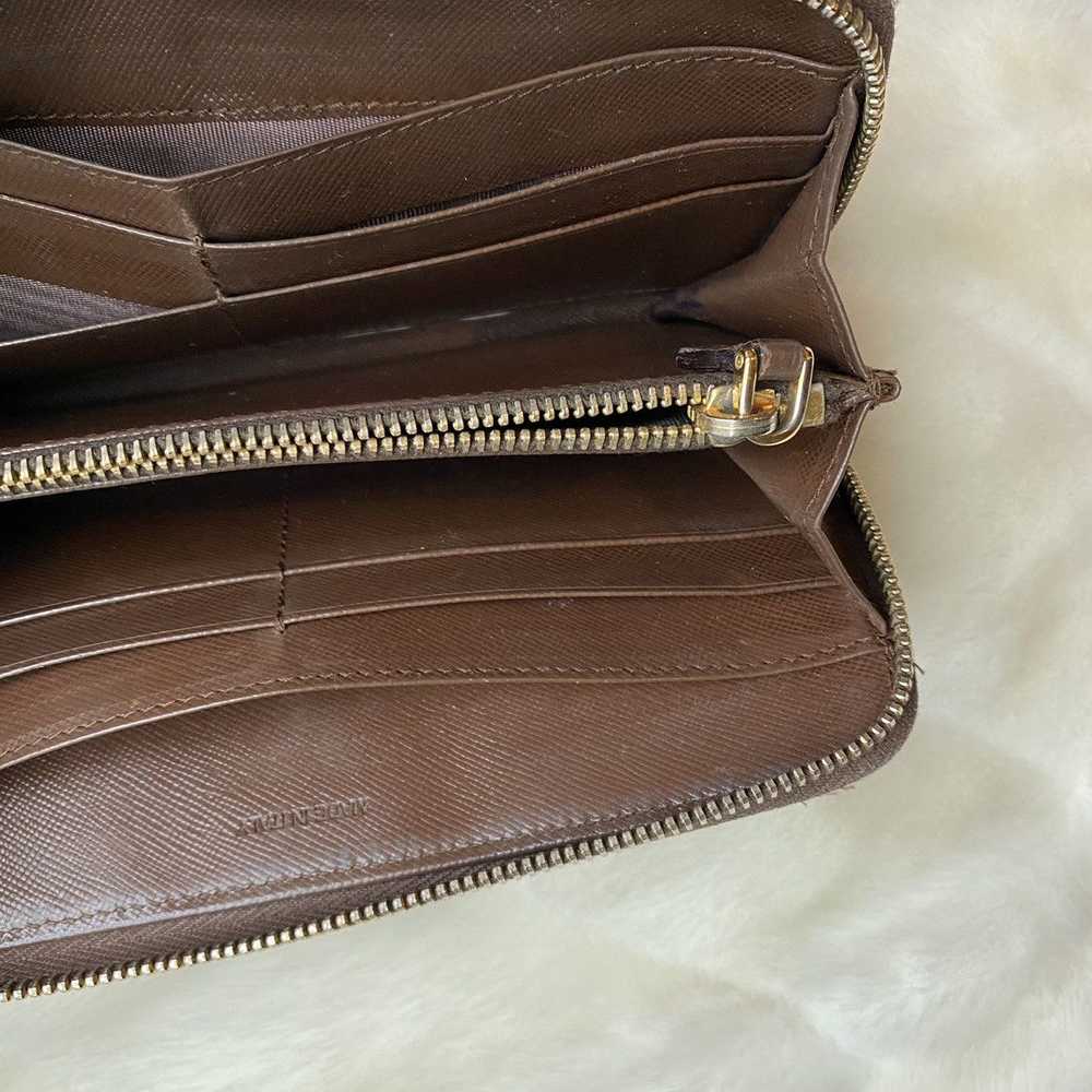 Prada Prada brown zip wallet saffiano leather - image 5