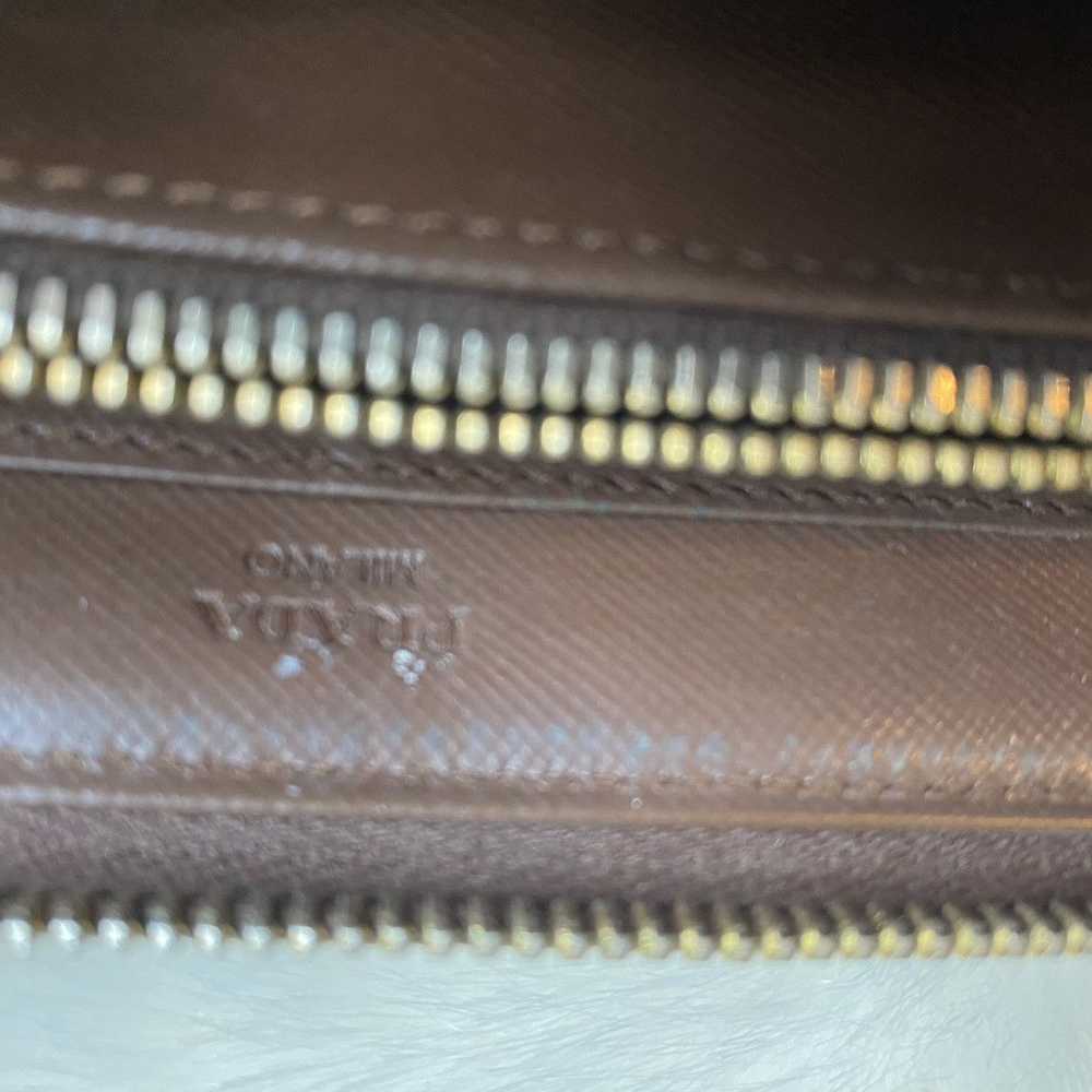 Prada Prada brown zip wallet saffiano leather - image 6