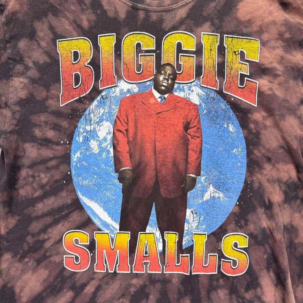 Biggie Smalls Brown Tie Dye Hip Hop Rap T Shirt T… - image 3