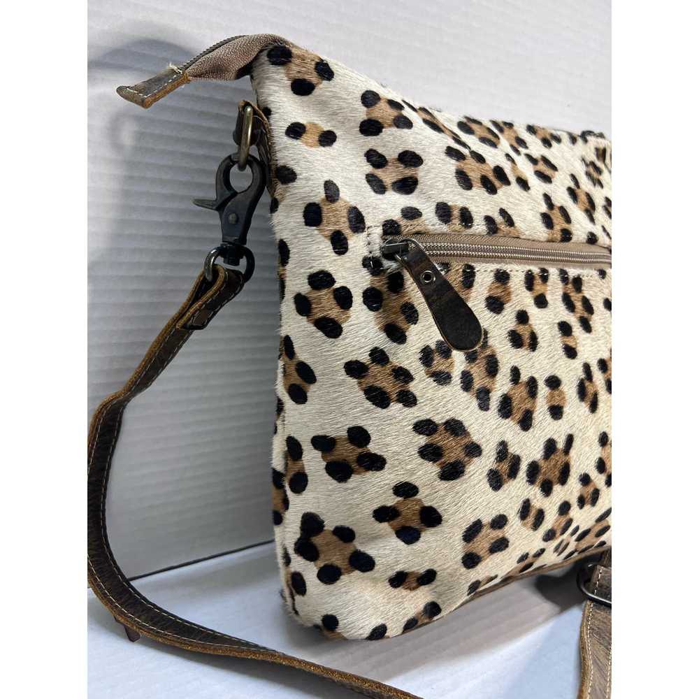 Other Myra Cheetah Print Brown & White Cross Body… - image 6