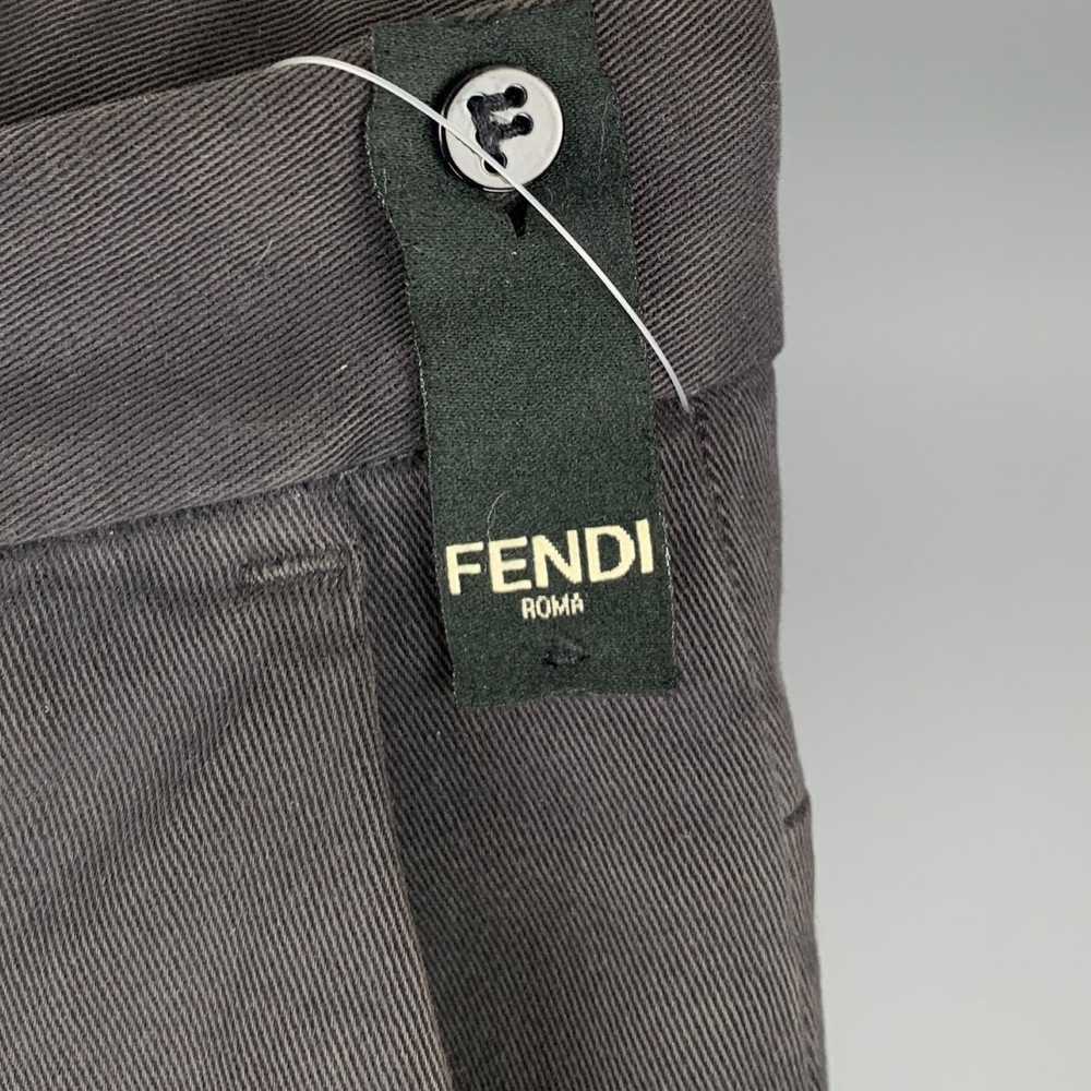 Fendi Grey Charcoal Cotton Blend Flat Front Casua… - image 2