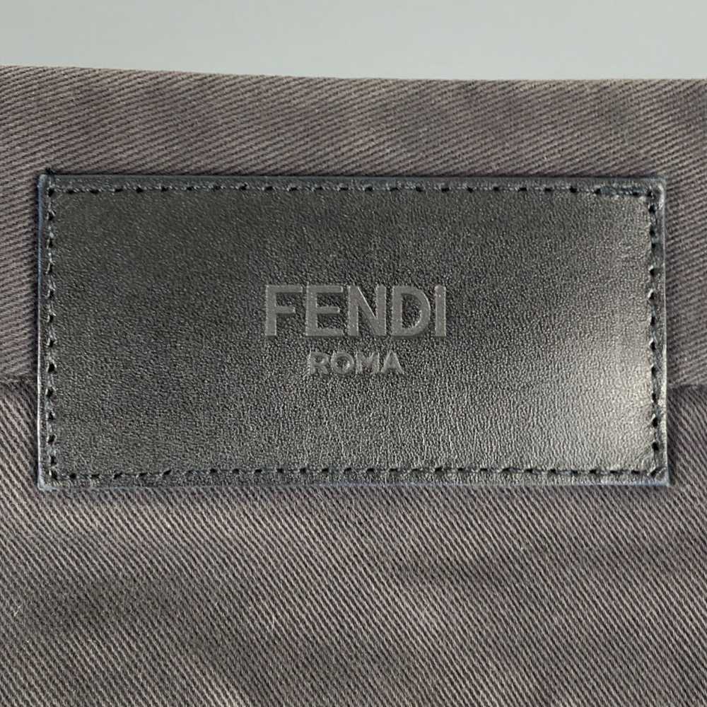 Fendi Grey Charcoal Cotton Blend Flat Front Casua… - image 4