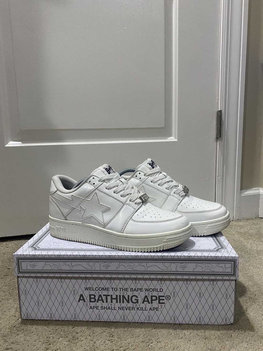 Bape A Bathing Ape Bape Sta Low Patent White - image 1