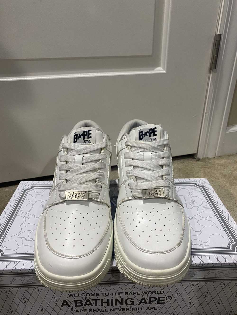 Bape A Bathing Ape Bape Sta Low Patent White - image 2