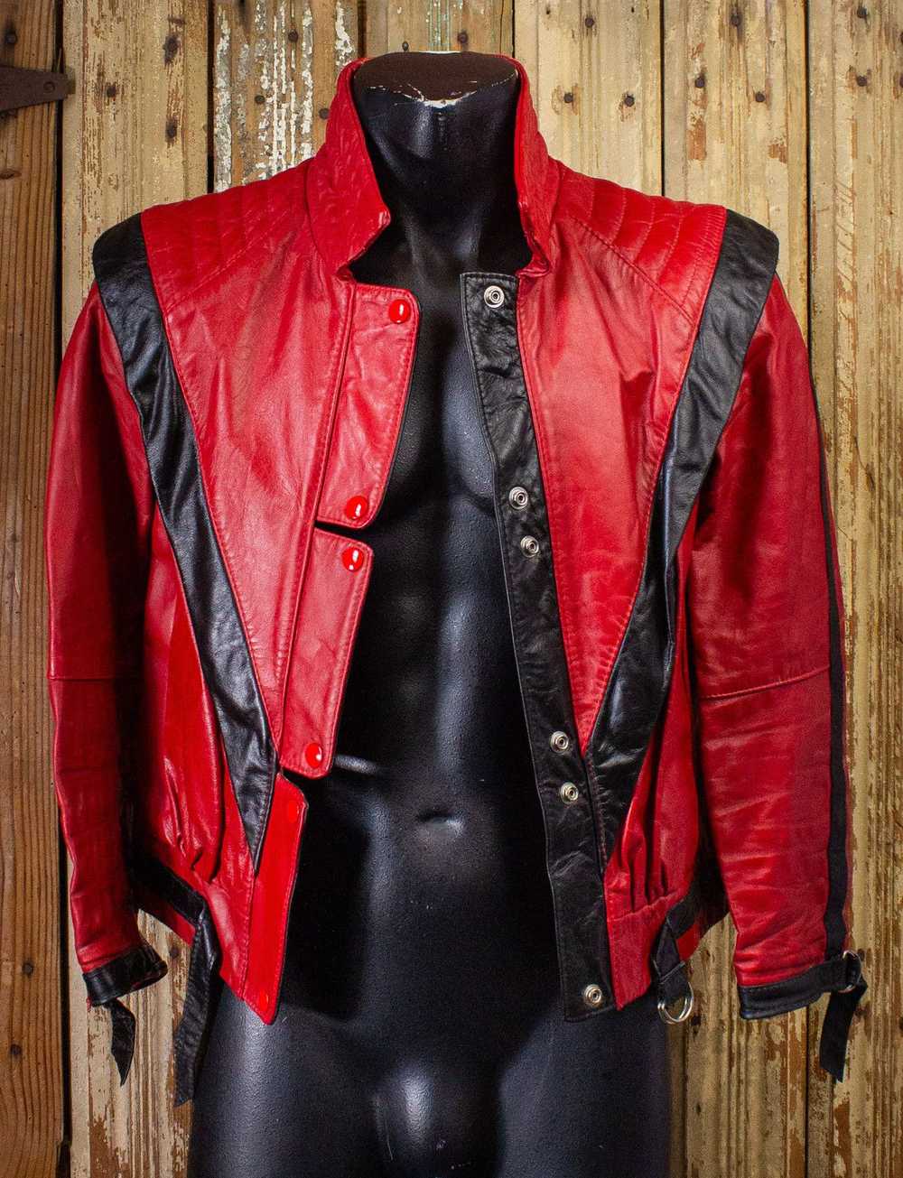 Vintage Vintage J. Palo Red Leather Jacket Croppe… - image 1