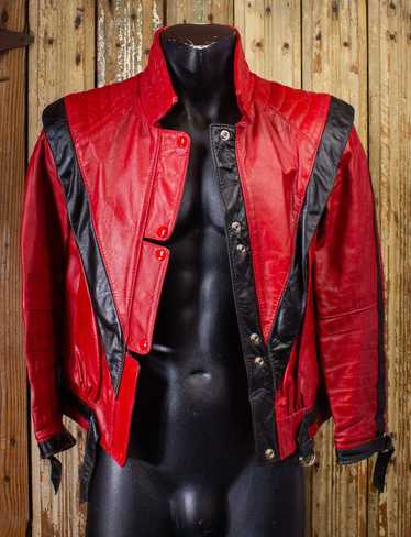 Vintage Vintage J. Palo Red Leather Jacket Croppe… - image 1