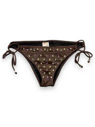 Other 2000s Y2K Roxy Brown Embroidered Bikini Bott