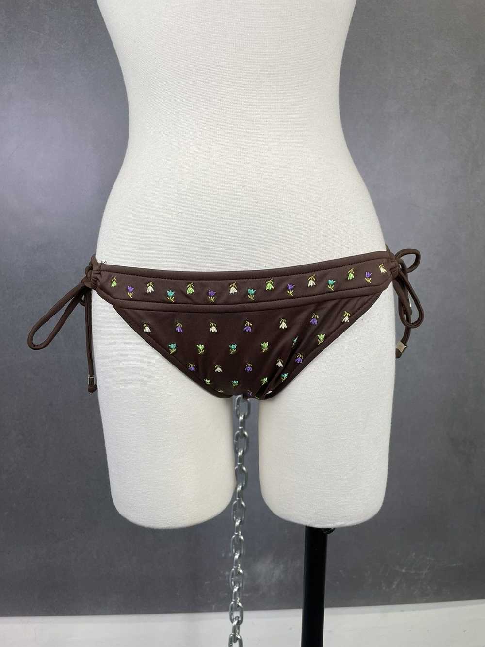 Other 2000s Y2K Roxy Brown Embroidered Bikini Bot… - image 3