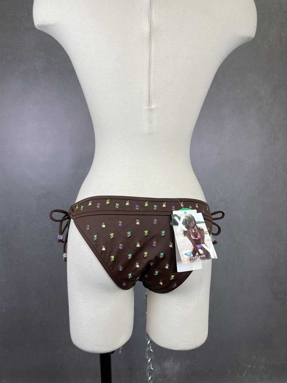 Other 2000s Y2K Roxy Brown Embroidered Bikini Bot… - image 5