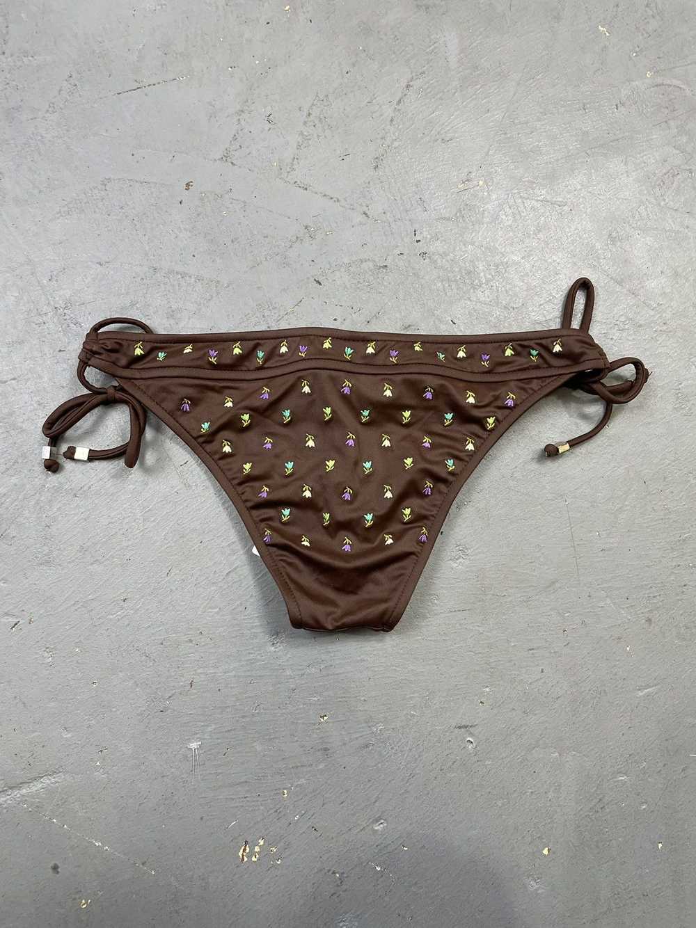 Other 2000s Y2K Roxy Brown Embroidered Bikini Bot… - image 8