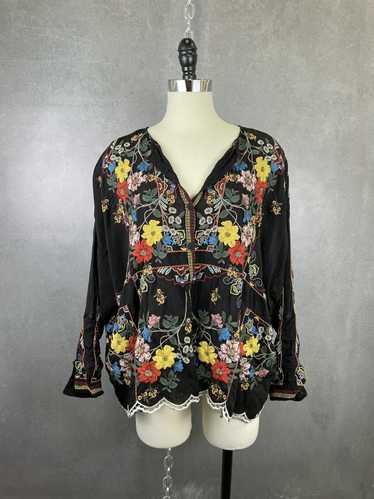 Johnny Was Johnny Was Black Embroidered Blouse MSR