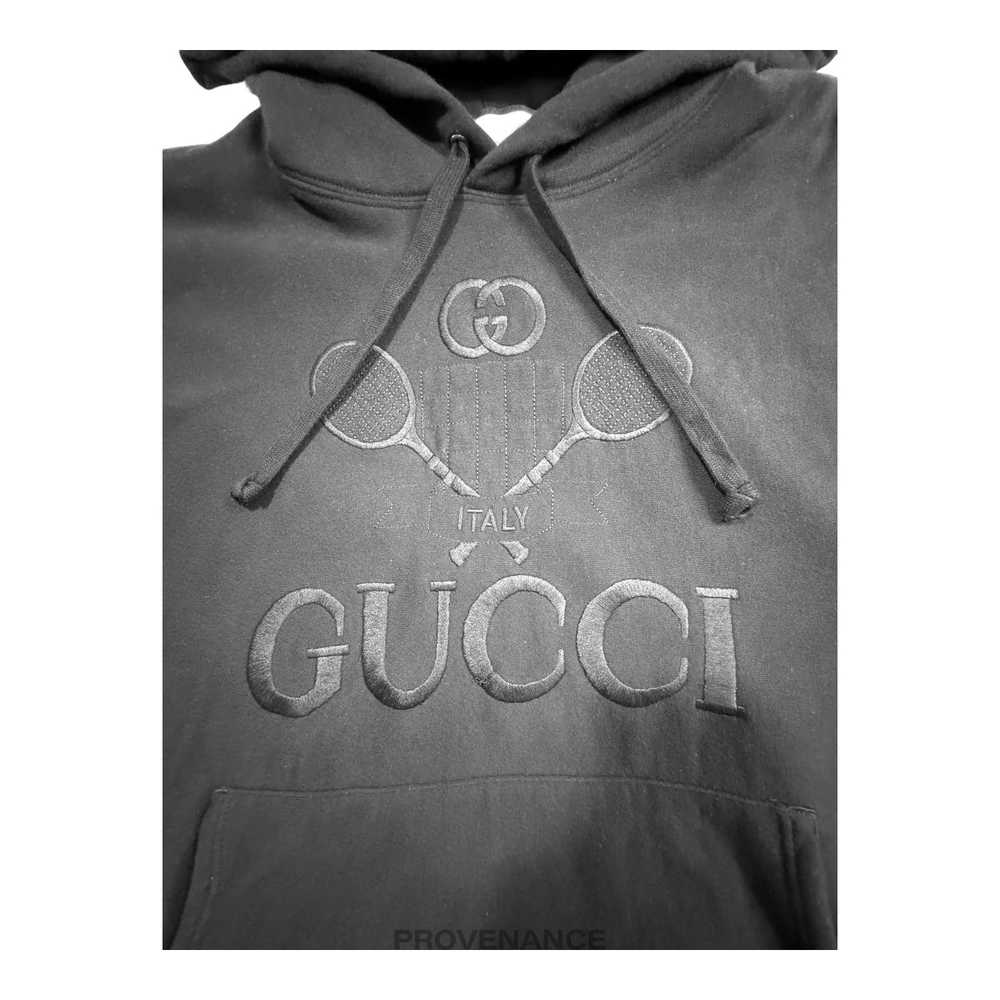 Gucci 🔴 Gucci Tennis Hoodie - Black French Terry… - image 3