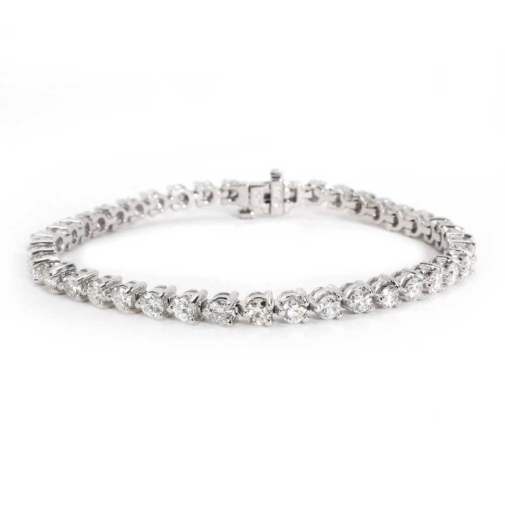 Bvlgari Three Prong Diamond Tennis Bracelet in 14… - image 1