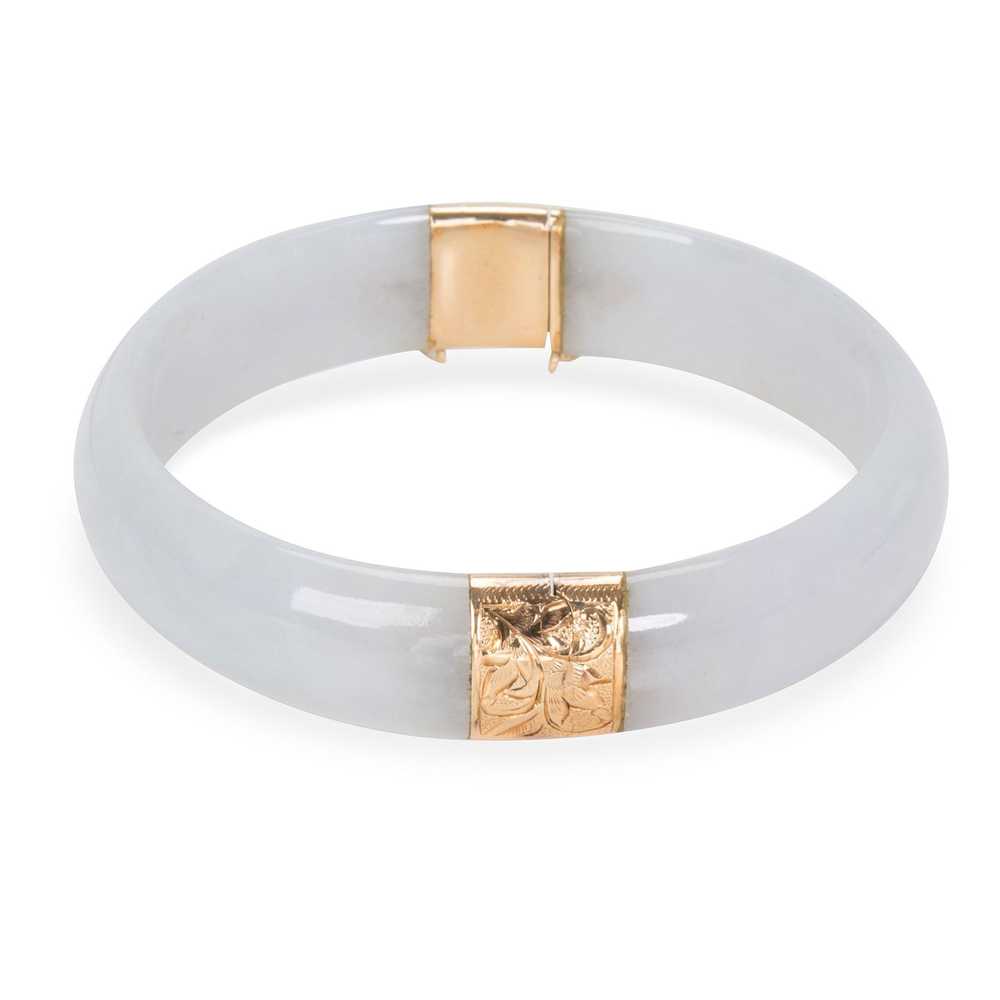 Tiffany & Co. Jade Bangle in 14K Yellow Gold - image 1