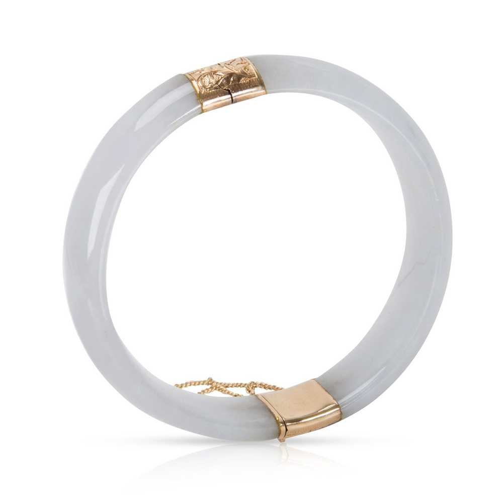 Tiffany & Co. Jade Bangle in 14K Yellow Gold - image 2