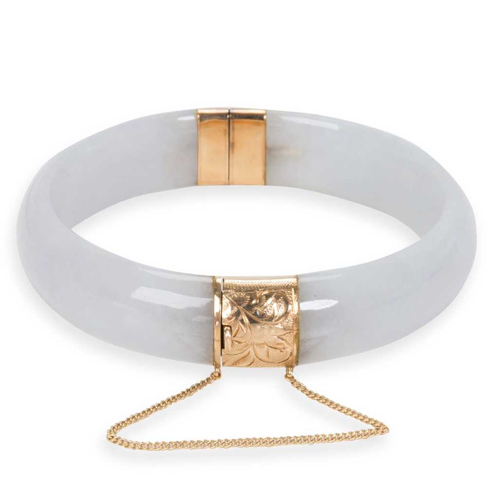 Tiffany & Co. Jade Bangle in 14K Yellow Gold - image 3