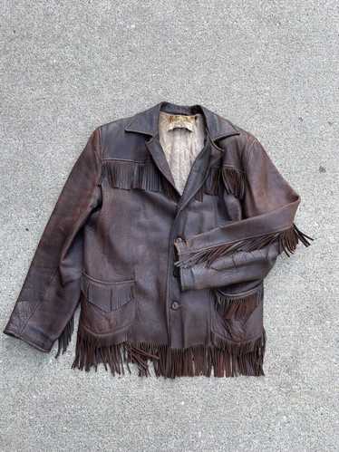 Leather Jacket × Vintage Vintage 1950s Cowboy Frin