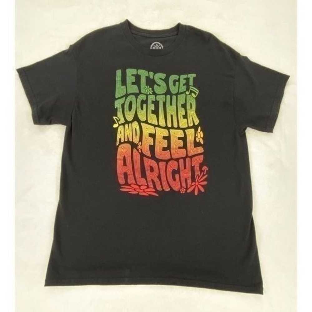 Mens Graphic T Shirt Black Size Large Rainbow Gro… - image 1